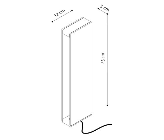 Ray 70 Black | Outdoor floor-mounted lights | Dexter