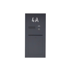 Designer | Edelstahl Briefkasten Designer mit Hausnummer, hinterbeleuchtet - RAL nach Wahl - INDIVIDUELL Einputz- bzw. Unterputzvariante 100mm | Mailboxes | Briefkasten Manufaktur
