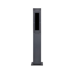 Designer | Edelstahl Klingelstele Designer - RAL nach Wahl - GIRA System 106 - 5-fach vorbereitet 160 cm | House entrance | Briefkasten Manufaktur