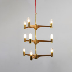 Guinevere | 9 Arm 3 Tier | Suspended lights | Joe Scog